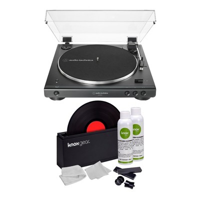 Audio-Technica AT-LP60X Bluetooth Turntable Black w Knox Vinyl Cleaning Kit