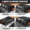 Mockins 50 Cu Ft. Black Waterproof Rooftop Cargo Bag (85"x50"x20") with PVC Mat, Straps, Hooks & More, Black - 4 of 4