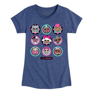 Girls' - LOL Surprise! - All Dolls Together Fitted Short Sleeve Graphic T-Shirt - 1 of 4
