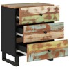 vidaXL Bedside Cabinet 19.7"x13"x24.4" Solid Wood Reclaimed&Engineered Wood - 4 of 4