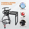 ROVSUN 30QT Turkey Fryer & 10QT Fish Fryer Kit with 55,000BTU Propane Stove & Shelf, Aluminum Outdoor Deep Fryer & Seafood Boiler Steamer with Baskets - 3 of 4