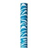 25 sqft JAM Paper & Envelope Zebra Print Gift Roll Wrap Blue: All Occasion Striped Wrapping Paper, 30 ft Length - 2 of 4