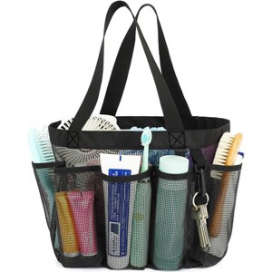 Aoibox Mesh Shower Caddy with 7 Deep Pockets, Quick-Dry Large Tote Bag for Toiletries, Bathroom, Camping, Gym Essentials, Dorm Room Organization - 1 of 4