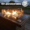LayinSun 44" Propane Gas Fire Pit Table, 55000 BTU Rectangular Fire Pit with Glass Wind Guard Protective Cover for Outside - 2 of 4