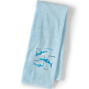 Lands' End Kids Cotton Appliqué Bath Towel - 1 of 2