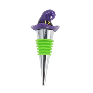 Unique Bargains Halloween Wizard Hat Silicone Stopper Aluminum Alloy TPE Resin 3.78"x1.30"x1.30" 1 Pc - 1 of 3