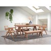 NicBex Natural Finish Outdoor Dining Set 2 Armchairs,2 Armless Chairs with Optional Bench,Rustic Conversation Set for Backyard&Garden - 4 of 4