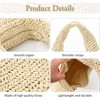 BEAFUP Women's Straw Shoulder Bag - Stylish Summer Beach Tote with Detachable Chain Strap, Ideal for Travel and Casual Use - 4 of 4