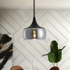 Dewdrop Modern Smoke Grey Pendant Light with Clear Glass Shade Industrial-Style Kitchen Island Ceiling-Mounted Pendant Light - 3 of 4