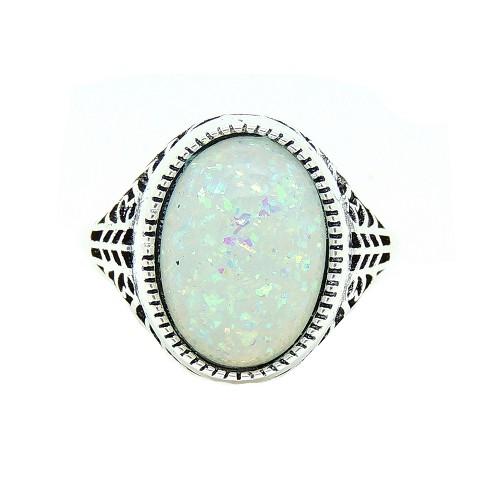 Chandler Womens Statement Ring Fire Opal Filigree Setting Ginger Lyne Collection - image 1 of 4