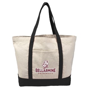 Bellarmine University Primary Logo Canvas Tote Bag With External Pocket, Reusable Shoulder Bag for Shopping, School, Beach - 1 of 4