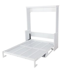 YOOCOZZ Queen Size Wood Murphy Bed Wall Bed with Gas Struts - 1 of 4