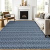 Machine Washable Rug Non Slip Non Shedding Area Rug Modern Print Braided Low Pile Foldable Indoor Carpet for Living Room Bedroom - 2 of 4