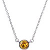 Pavilion Gift Company - Liza Birthstone November Topaz - 17"-18.5" Necklace with 0.25" Crystal Pendant made from Austrian Crystals - Necklaces - 4 of 4