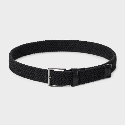 Men's Stretch Fabric Braided Fully Adjustable Web Belt - Goodfellow & Co' Black - image 2