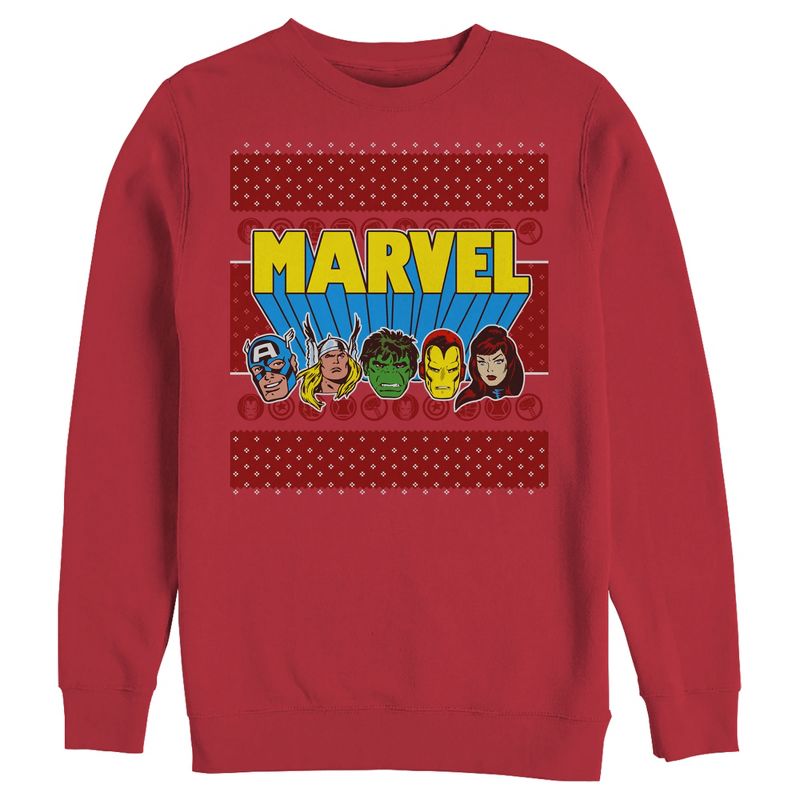 Men's Marvel Christmas Classic Avengers Sweatshirt, 1 of 4
