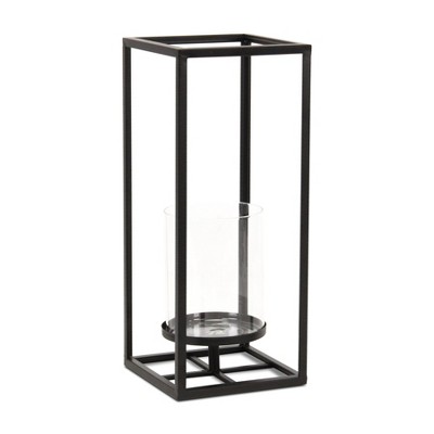 Cheung's Pembertale Tall Square Black Metal Lantern - Large