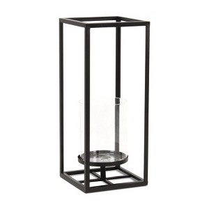 Cheung's Pembertale Tall Square Black Metal Lantern - Large - 1 of 4