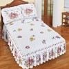 Collections Etc Hummingbird Ruffled  Bedspread - 2 of 3