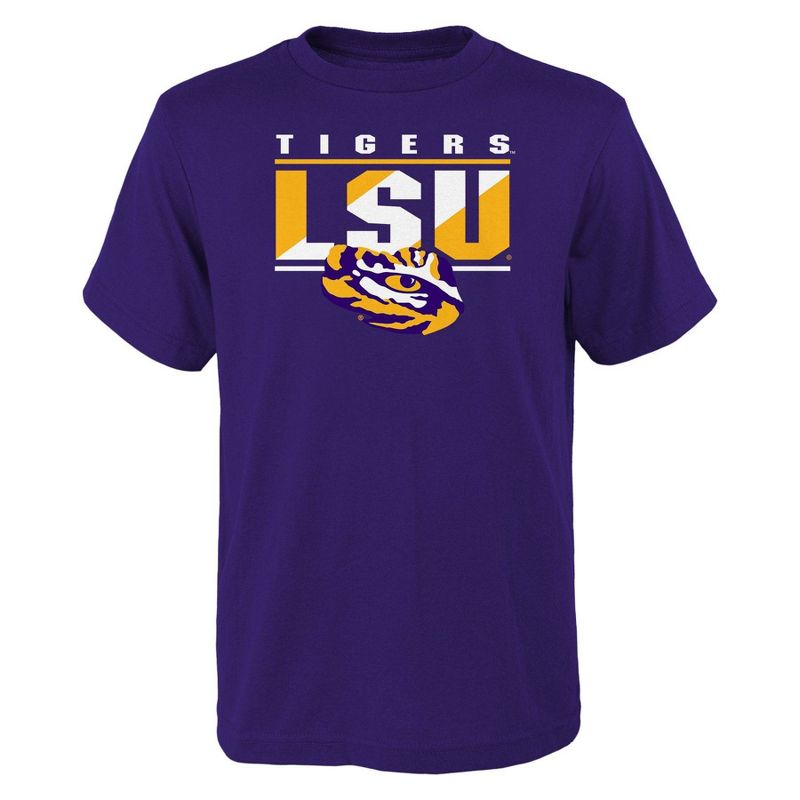 NCAA LSU Tigers Boys&#39; Core Cotton T-Shirt, 1 of 2