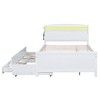 NicBex Full Size Platform Bed Modern Wooden Bed Frame with Twin Size Trundle and Pull Out 4-Layer Shelves for Bedroom and Living Room - 4 of 4
