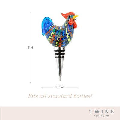 Twine Rooster Bottle Stopper