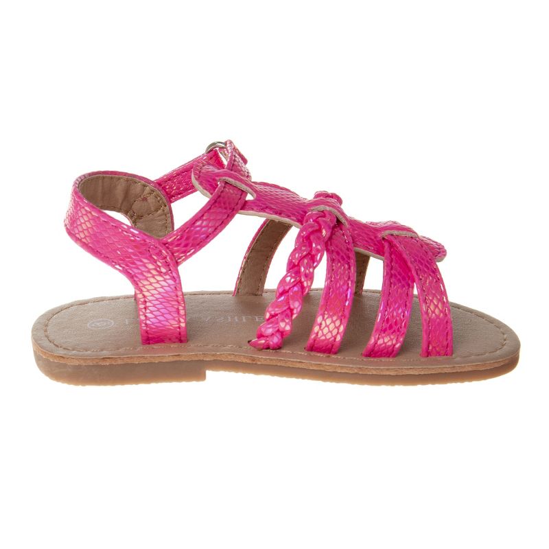 Laura Ashley Girls Hook and Loop Strappy Gladiator Sandals. (Toddler/Little Kids)., 2 of 6