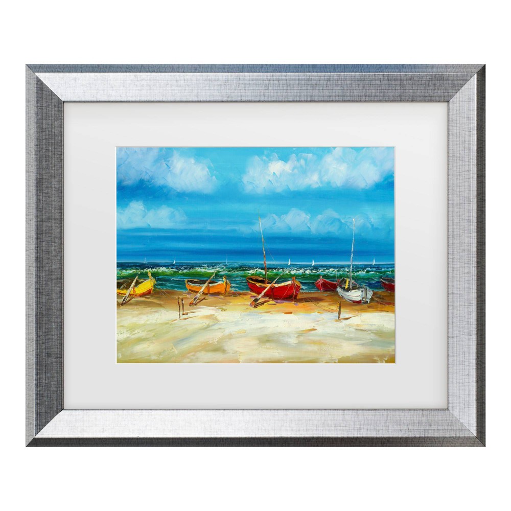 Trademark Fine Art 11"x14" Masters Fine Art Before The Storm Matted Framed Art Silver