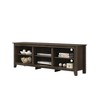 Aoxun 70" Dark Brown TV Stand with Adjustable Open Shelves, Cable Management & Sturdy Multi-Leg Base - 2 of 4