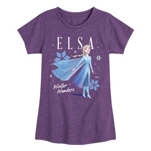 Girls' - Frozen 2 -  Fitted Short Sleeve Graphic T-Shirt - 1 of 4