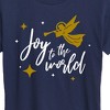 Women's - Instant Message - Joy To The World Angel Christmas Short Sleeve Graphic T-Shirt - 2 of 4