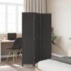 vidaXL Black Room Divider-3 Panel Wooden Privacy Screen for Living Room/Bedroom/Office, Foldable Solid Paulownia Partition - 4 of 4