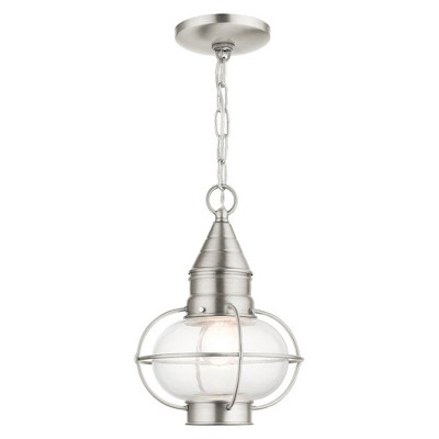 Livex Lighting Newburyport 1 - Light Pendant in  Brushed Nickel