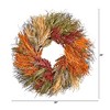Nearly Natural 26” Fall Sorghum Harvest Autumn Artificial Wreath - 2 of 4