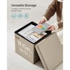 SONGMICS Storage Ottoman Bench Leather Ottoman with Storage - 3 of 4