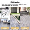 Racxily Interlocking Deck Tiles Checker Pattern, 12" x 12" Light Gray Square Acacia Hardwood Outdoor Flooring for Patio, Bancony£¬ Gray - 4 of 4