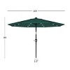 Patio Umbrella with Lights - 10 ft Outdoor Sun Shade Canopy with 32 Solar LEDs - UV 30+ Protection by Nature Spring - 4 of 4