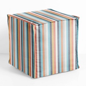 Sorra Home Subrella Bean Fabric Outdoor Patio Pouf - 1 of 4