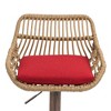 Okak Modern Swivel Rattan Bar Stools (Set of 2),Adjustable Height Counter Stools for Kitchen,Café,Restaurant - 4 of 4