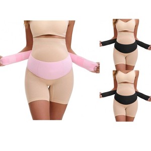 INSPIRE CHIC 3 Packs Women's Maternity Belly Bands-Soft and Breathable Support Band, Adjustable Belt - 1 of 4