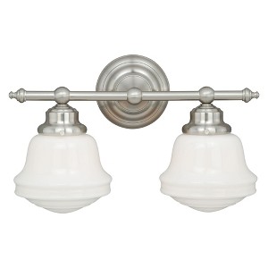 Vaxcel Huntley 2 - Light Vanity in  Satin Nickel - 1 of 4