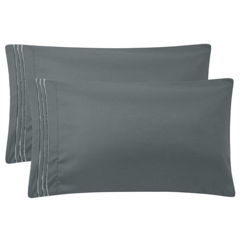 PiccoCasa Soft Embroidery Zipper Brushed Pillowcases 2 Pcs - image 1 of 4