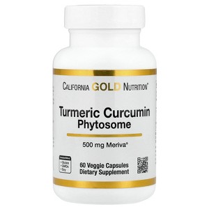 California Gold Nutrition Turmeric Curcumin Phytosome Meriva®, 500 mg, 60 Veggie Capsules - 1 of 4