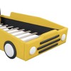 TIRAMISUBEST Twin Size Race Car-Shaped Platform Bed with Wheels, PU Leather Car Bed with Headboard for Kids - 4 of 4