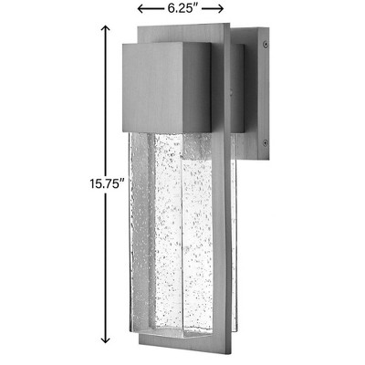 Alex 15.75" Antique Brushed Aluminum LED Outdoor Wall Lantern