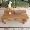 Lift Top Coffee Table,MDF Wood Coffee Table with Hidden Storage and Fluted Panel,Modern Coffee Table for Living Room or Corner-Coolbibila - 3 of 4