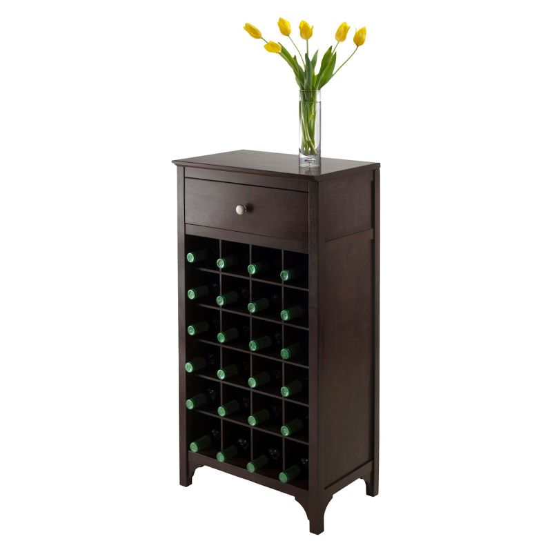 Ancona 24 Bottles Drawer Wine Cabinet Wood/Coffee - Winsome, 4 of 7