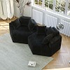 54"W Chenille Sponge Single Sofa Sleeper Chair with Pillows, No Assembly Required-ModernLuxe - 3 of 4