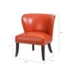 CAVINAS Faux Leather Accent Chair with Mid-Height Backrest,Modern Upholstered Living Room Chairs,Reading Chairs for Living Room - 3 of 4
