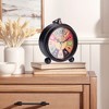 REGALWOVEN Metal Battery Powered Silent Vintage Desk Clock 5.9 x 5.1 x 2 Inches - 2 of 4